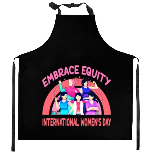 International Women's Day Embrace Equity Kitchen Aprons