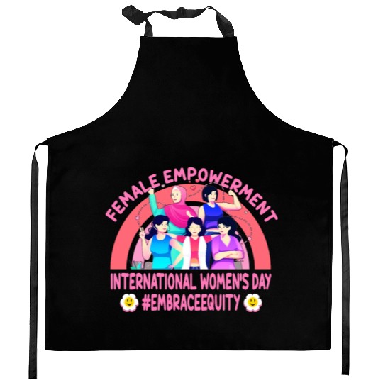 International Women's Day: Feminism Embrace Equity Kitchen Aprons