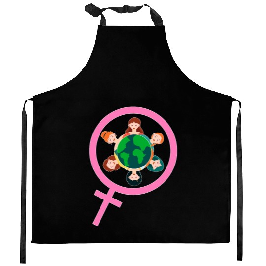 International Women's Day Embrace Equity Kitchen Aprons