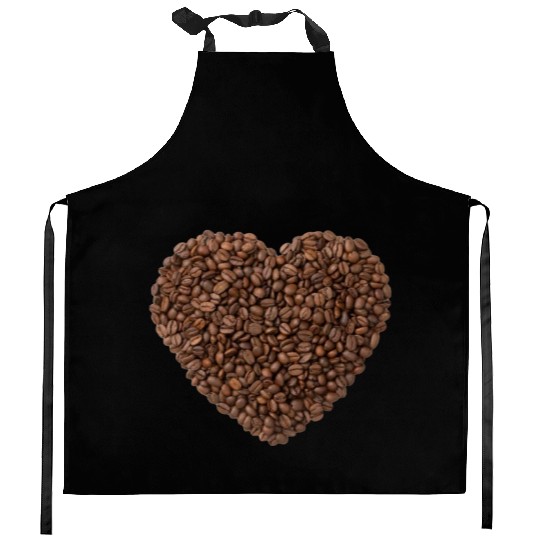 Valentine Coffee Lover Heart Coffee Bean Valentine Kitchen Aprons