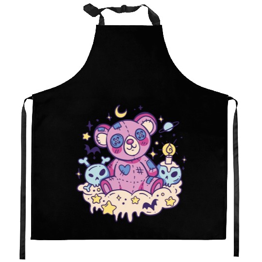 Scary creepy teddy bear Scary creepy teddy bear in Kitchen Aprons