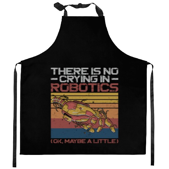 Robot Robotics Engineer Retro Kitchen Aprons
