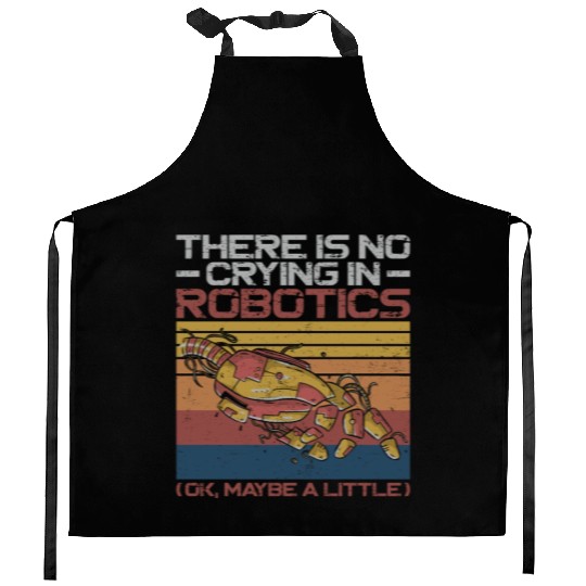 Robot Robotics Engineer Retro Kitchen Aprons