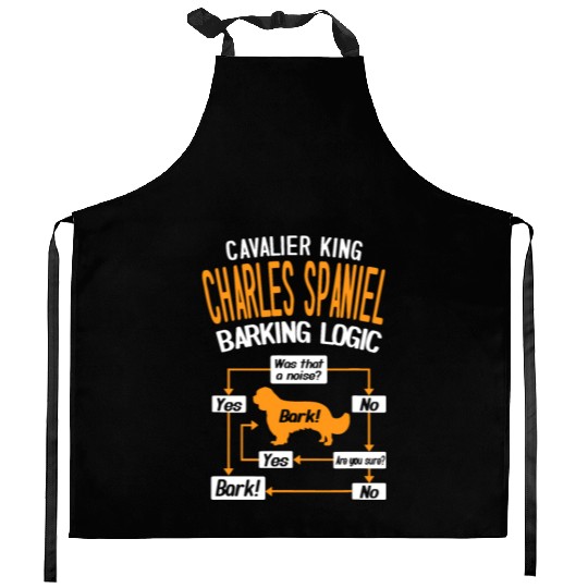 Cavalier King Charles Spaniel Barking Logic Kitchen Aprons
