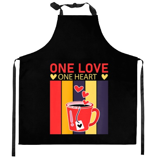 Valentine OneLove One Heart Kitchen Aprons