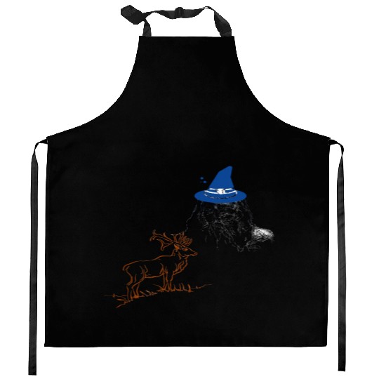 Wizard and Deer Kitchen Aprons