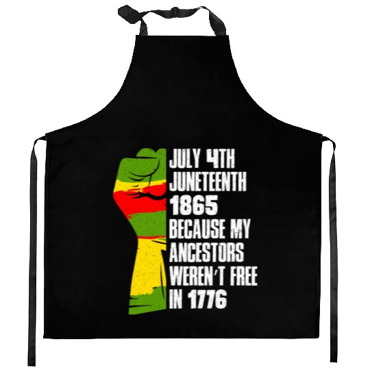 Juneteenth free since 1865 Black History US Africa Kitchen Aprons