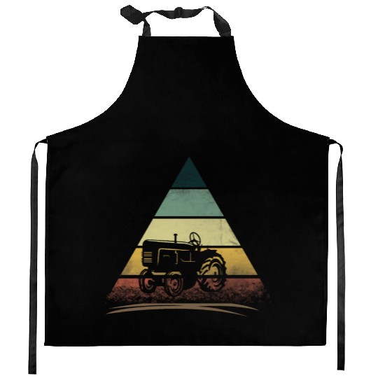 Retro Vintage Tractor Truck Rancher Farm Farmer Kitchen Aprons