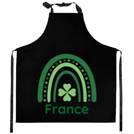 France Clover Charm Boho Rainbow Kitchen Aprons