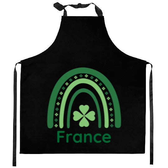 France Clover Charm Boho Rainbow Kitchen Aprons
