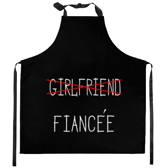 Girlfriend Fiancee Couple Engagement Engaged Kitchen Aprons