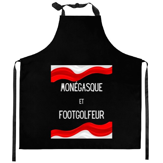 Monegasque et footgolfeur Kitchen Aprons