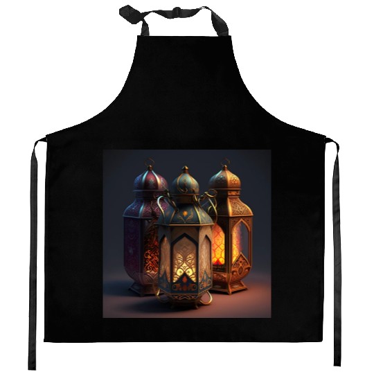 Ramadan lanterns hyper realistic hyper details Kitchen Aprons