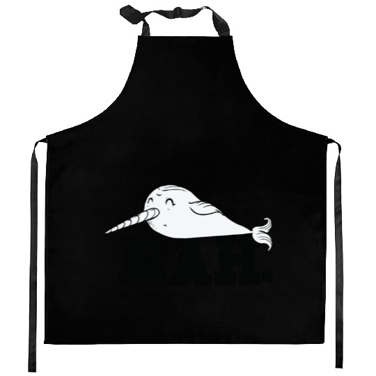 Procrastinating Narwhal Lover Aquatic Animals Kitchen Aprons