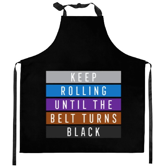 Keep Rolling Jiu Jitsu idea for BJJ, Jujitsu Gift Kitchen Aprons