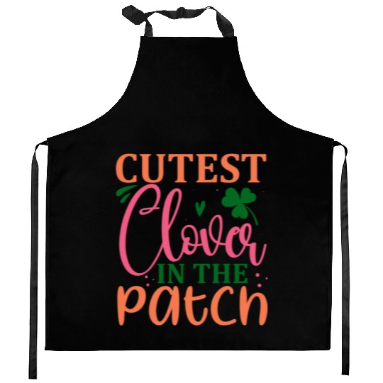 cutest clover in the patch Kitchen Aprons
