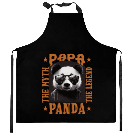 Papa panda the myth the legend funny gift Kitchen Aprons