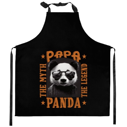 Papa panda the myth the legend funny gift Kitchen Aprons