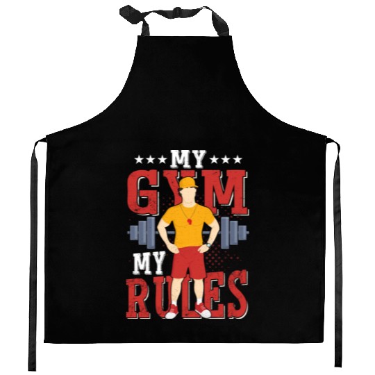 My Gym My Rules School Physical Education Kitchen Aprons