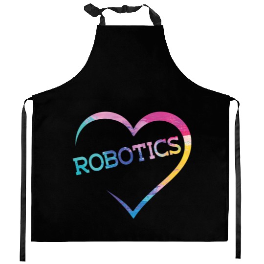 Robot Robotics Engineer Watercolor Kitchen Aprons