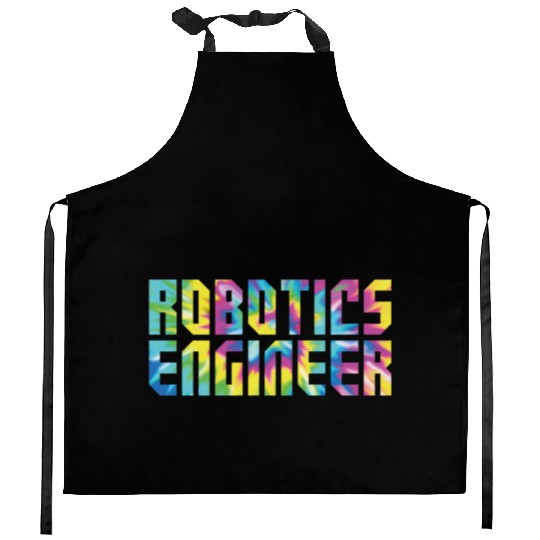 Robot Robotics Engineer Tie Dye Kitchen Aprons