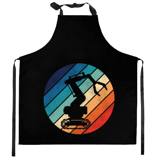 Robot Robotics Engineer Retro Kitchen Aprons