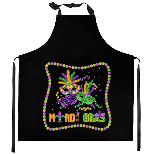 Mardi Gras Mask Funny Festival Party Costume Kitchen Aprons