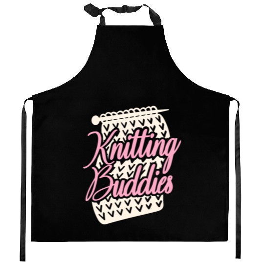 Knitting Knitter Friends Besties Kitchen Aprons