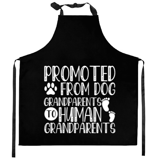 Promoted From Dog Grandparents To Human Grandparen Kitchen Aprons