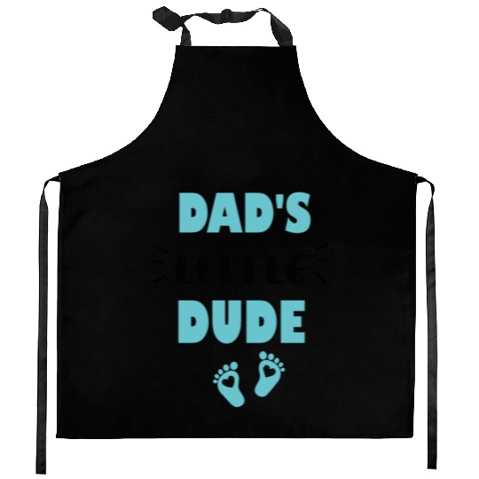 Dad's Little Dude Cute Toddler Clothes For Boy Kitchen Aprons