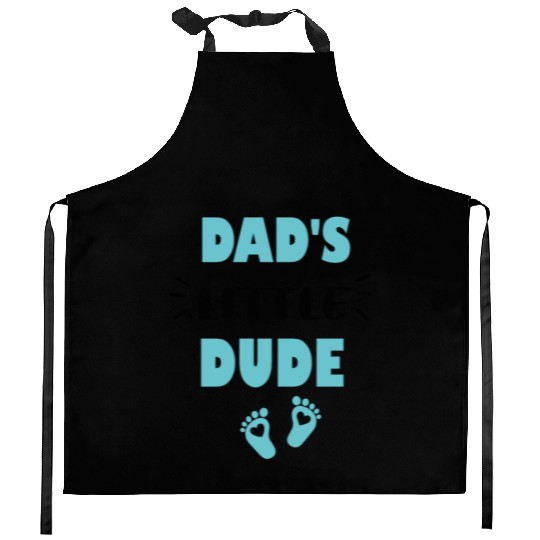 Dad's Little Dude Cute Toddler Clothes For Boy Kitchen Aprons