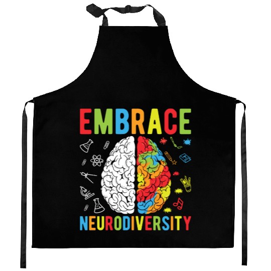 Embrace Neurodiversity For Neurodiversity Awarenes Kitchen Aprons
