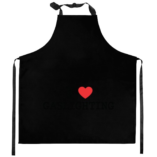 I LOVE (HEART) GASLIGHTING Kitchen Aprons