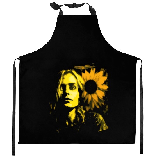 Art Painting Lover Sunflower Girl Art Painting Kitchen Aprons