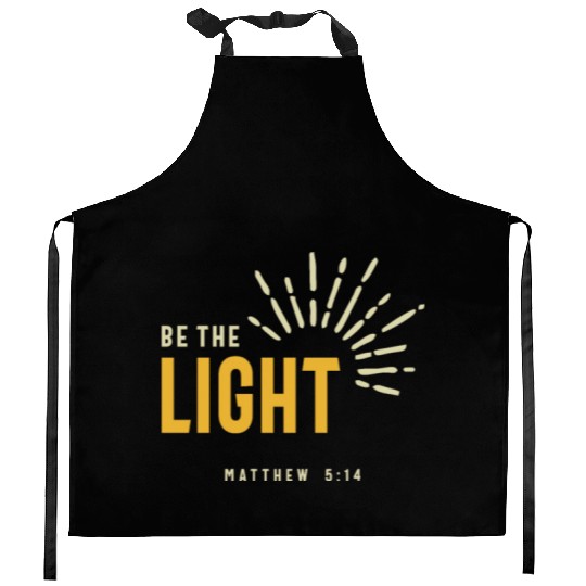Christian Be The Light Matthew 5:14 Inspirational Kitchen Aprons