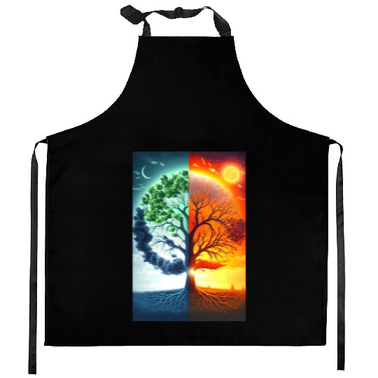 The Tree of Life Summer to Winter Kitchen Aprons