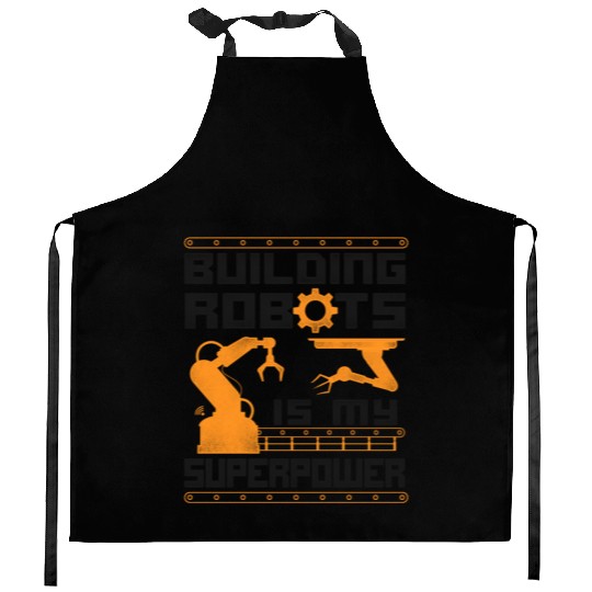 Robot Robotics Engineer Vintage Kitchen Aprons