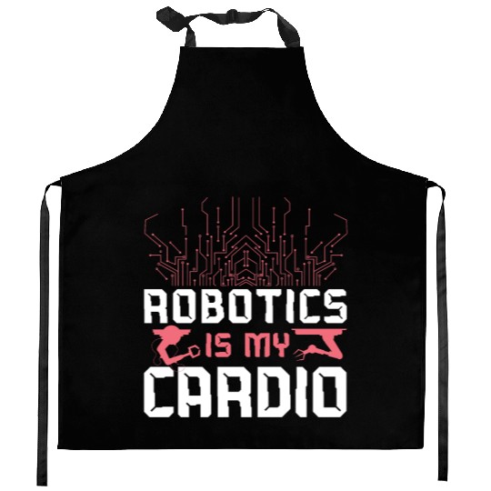 Robot Robotics Engineer Vintage Kitchen Aprons