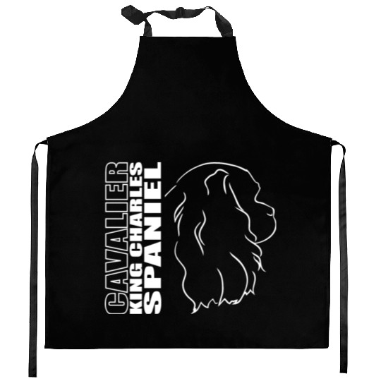 Cavalier King Charles Spaniel Profile dog mom Kitchen Aprons