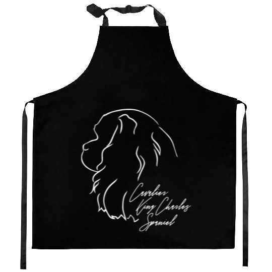 Cavalier King Charles Spaniel Profile dog mom Kitchen Aprons