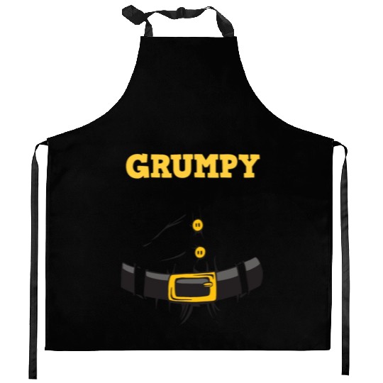 Grumpy Santa Claus - Ugly Christmas Kitchen Aprons