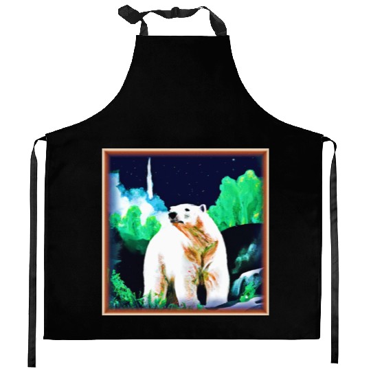 Polar Bear in The Wild. Buy Now Kitchen Aprons