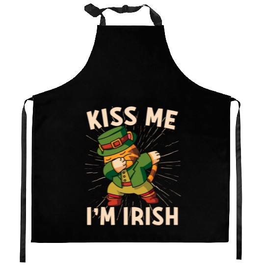 Kiss Me Im Irish Baby St Patricks Day Kitchen Aprons