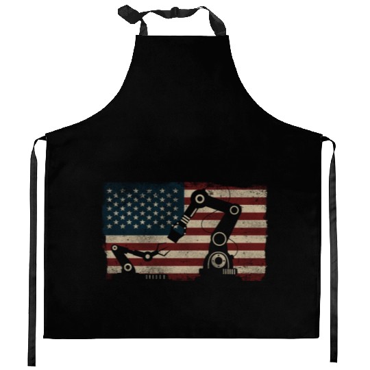 Robot Robotics Engineer American Kitchen Aprons