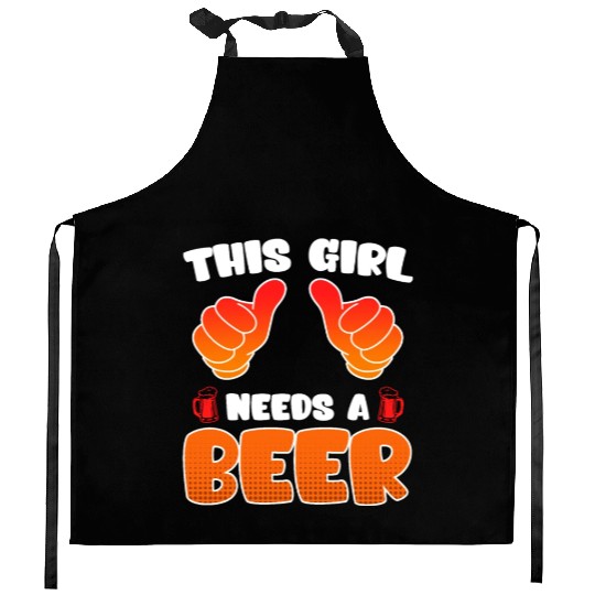 This girl needs a beer vacation Spring Break Kitchen Aprons