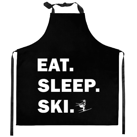 Skiing and Snowboarding - Eat Sleep Ski Kitchen Aprons