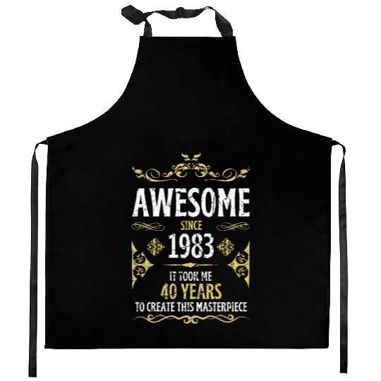 40th Birthday Vintage 1983 Kitchen Aprons