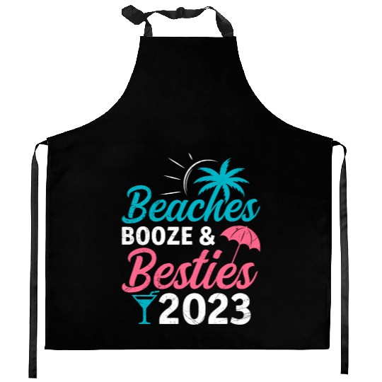 Beaches Booze Besties 2023 Holiday Spring Break Kitchen Aprons