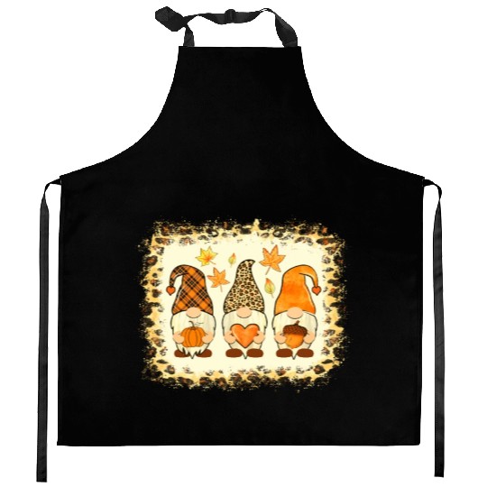 Bleached Happy Fall Y all Gnome Pumpkin Autumn Tha Kitchen Aprons