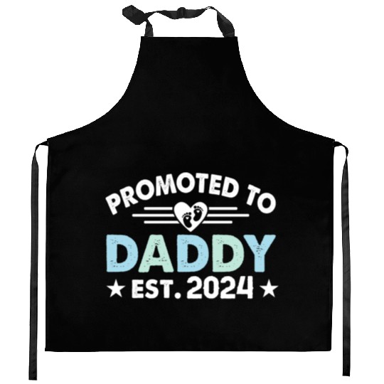 Promoted to daddy 2024 daddy to be Kitchen Aprons